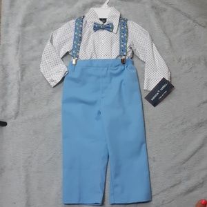 NWT Boys 4pc Bowtie Matching Suit Set 24 months